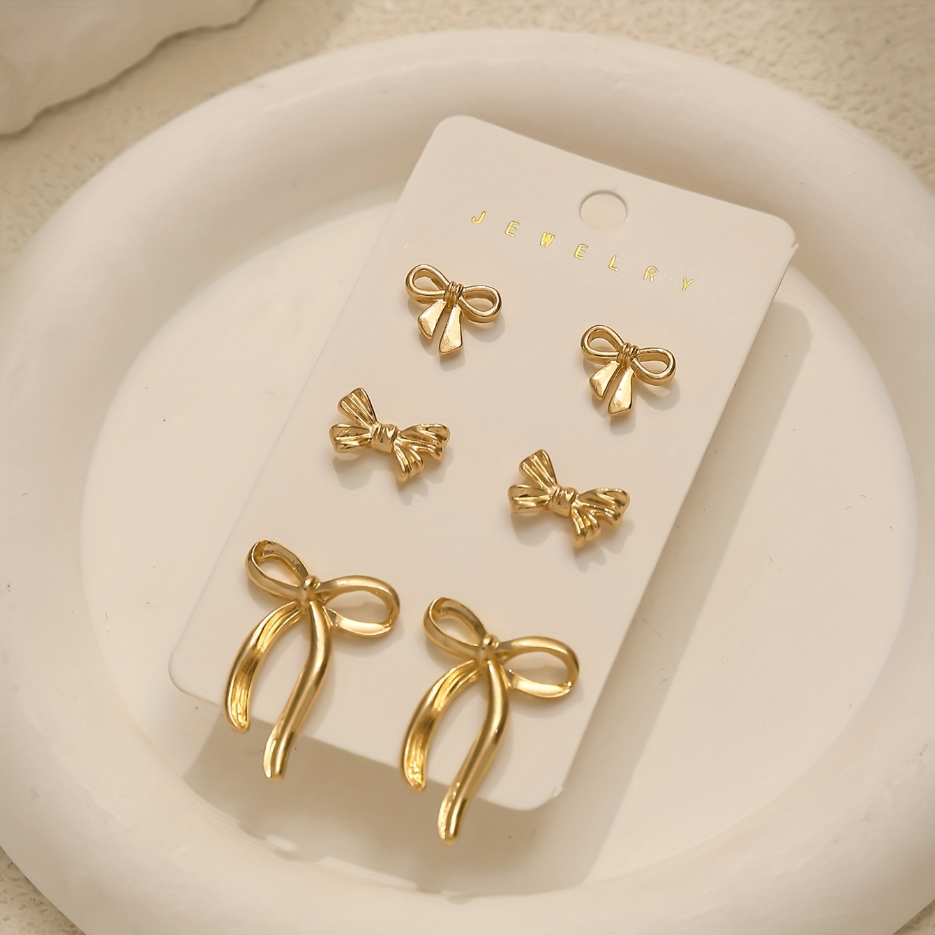 6pcs Bow Dangle Earrings Set - Versatile Jewelry for Daily Wear & Events